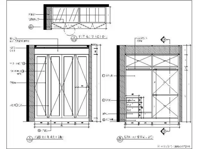 分享衣柜立面图资料下载