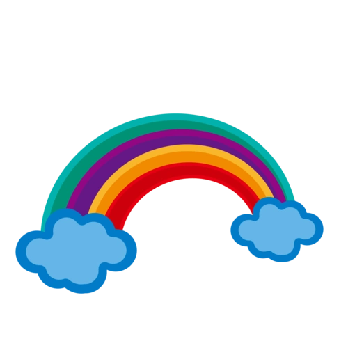 卡通彩虹