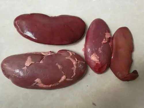 第一次买猪腰子,不会挑,刚才在网上看有的猪腰子大可能有肾红肿,我买