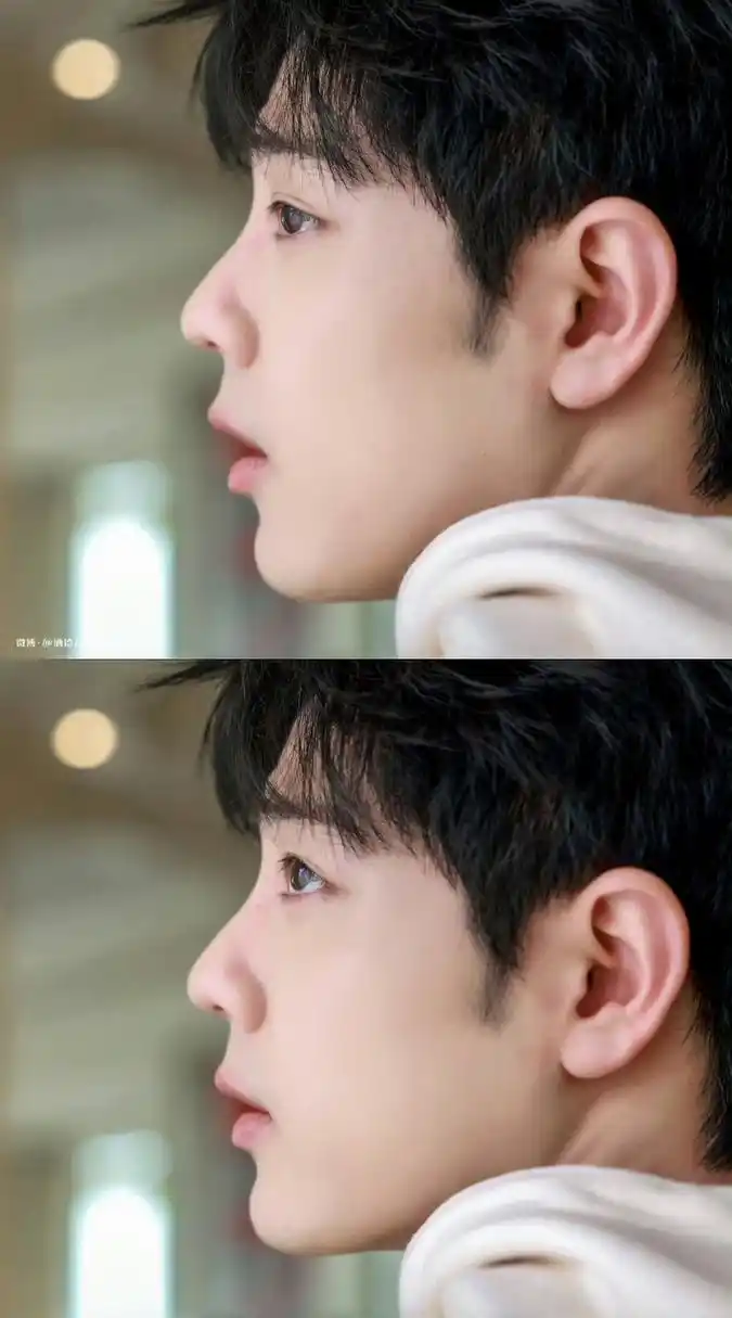 肖战素颜侧脸好幼啊[可怜][可怜]