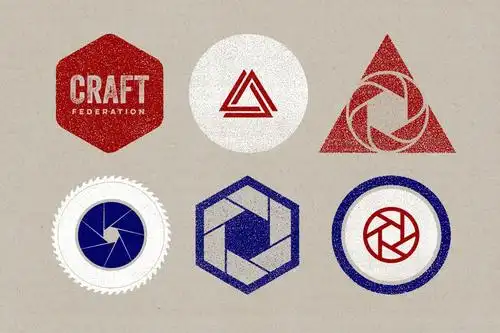 30款抽象标志徽标设计矢量几何图形纹理素材vectorshapestamps