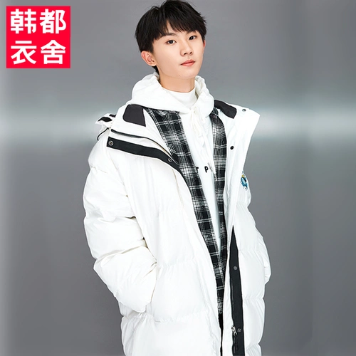 正版韩都衣舍时代少年团联名羽绒外套女韩版马嘉祺同款羽绒服情侣