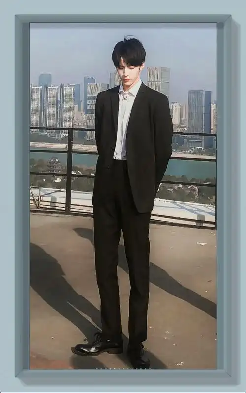 刘耀文15岁腿长114