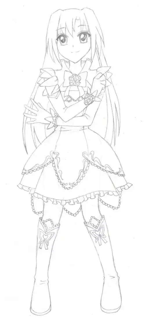 【绘画】如何绘画动画片《巴啦啦小魔仙》中可爱的卡通人物——小蓝