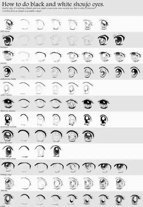 一组动漫人物眼睛素材参考