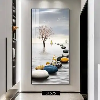 良米兮轻奢高端轻奢入户玄关装饰画走廊过道装饰壁画现代简约楼梯挂画