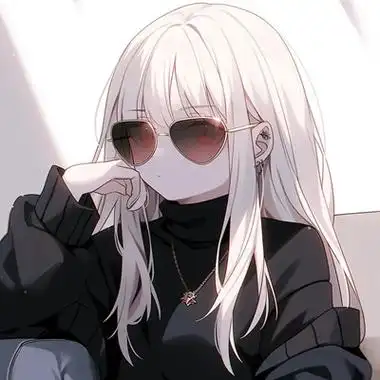 2023最新超酷高冷戴墨镜女生动漫头像