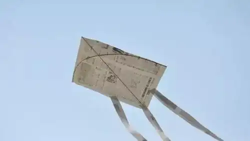 在春天放风筝,当然不是现在卖的风筝,我们都是用报纸和高粱杆做的