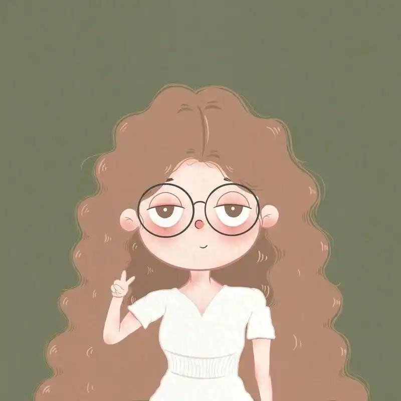 长发飘飘很难不温柔.#procreate绘画 #卡通头像 # - 抖音