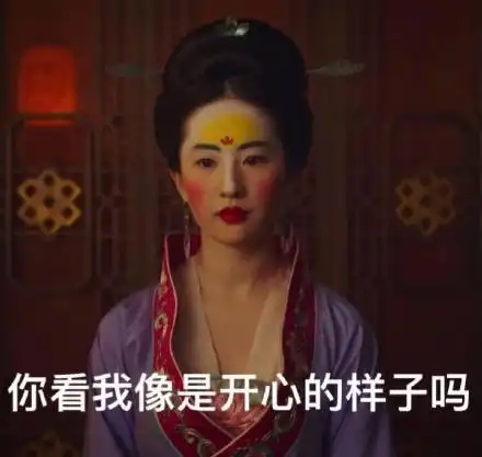 你看我像是开心得样子吗-qq表情包-搞笑图片表情#刘亦菲#花木兰#开心