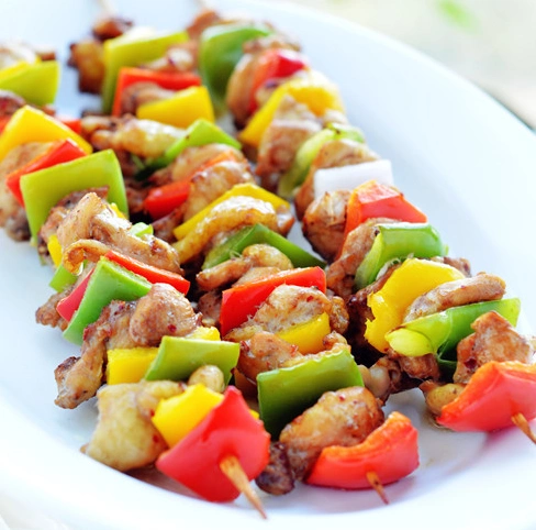 鸡肉蔬菜烤串 _ 微海汇