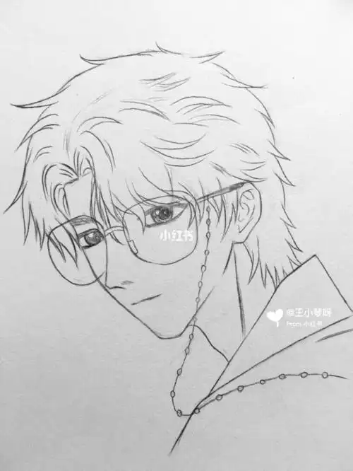 零基础手绘漫画男生头像绘画过程