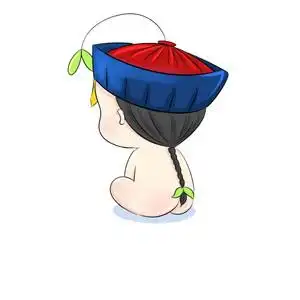 小僵尸背对着坐在地下-发表情