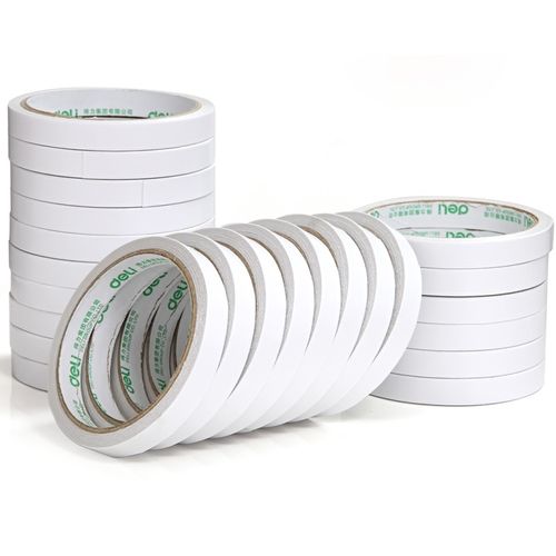 得力双面胶带强力胶带 双面棉纸胶带 背宽9mm总长10y 包邮