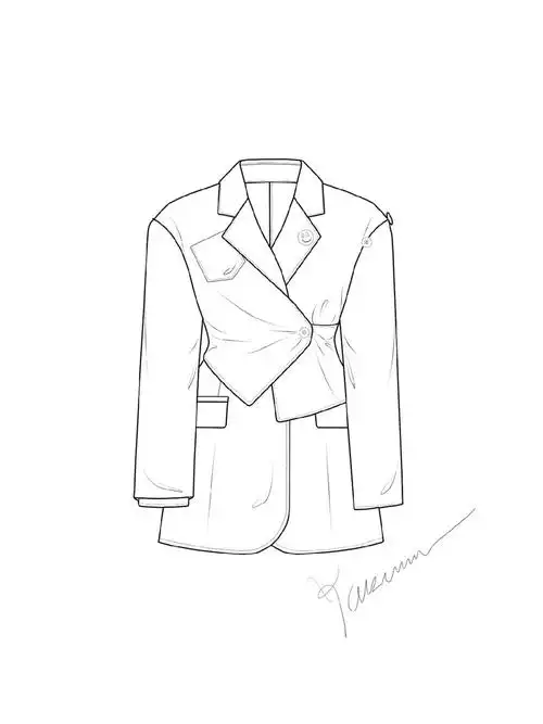 西装  #服装款式图  #服装设计款式图  #款式图  #服装设计素材之