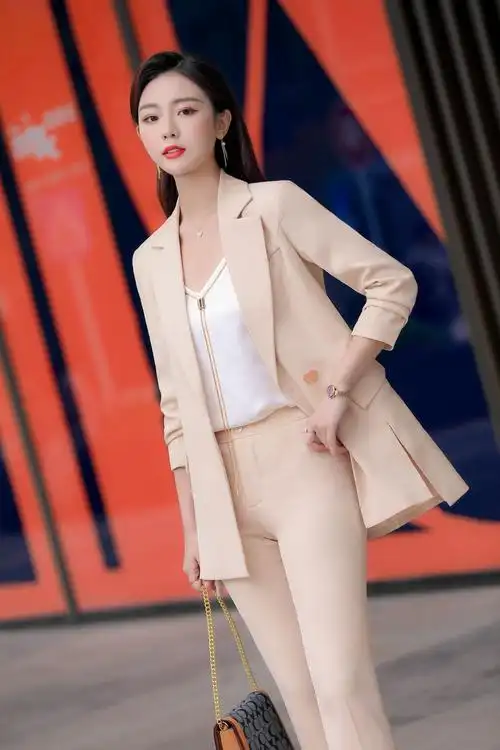 春秋西装套装女时尚西服女士气质减龄主持人讲师正装职业装工作服