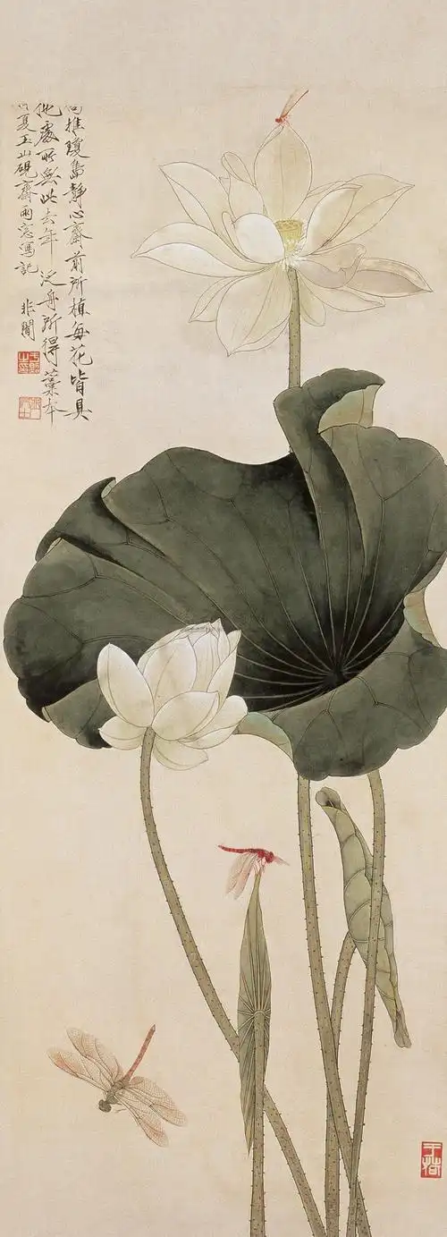 工笔荷花精品图片 工笔荷花精品图片横幅