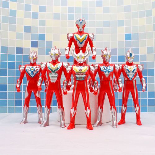 大号超人 生日蛋糕装饰摆件 卡通儿童玩具手办 奥特曼打怪兽