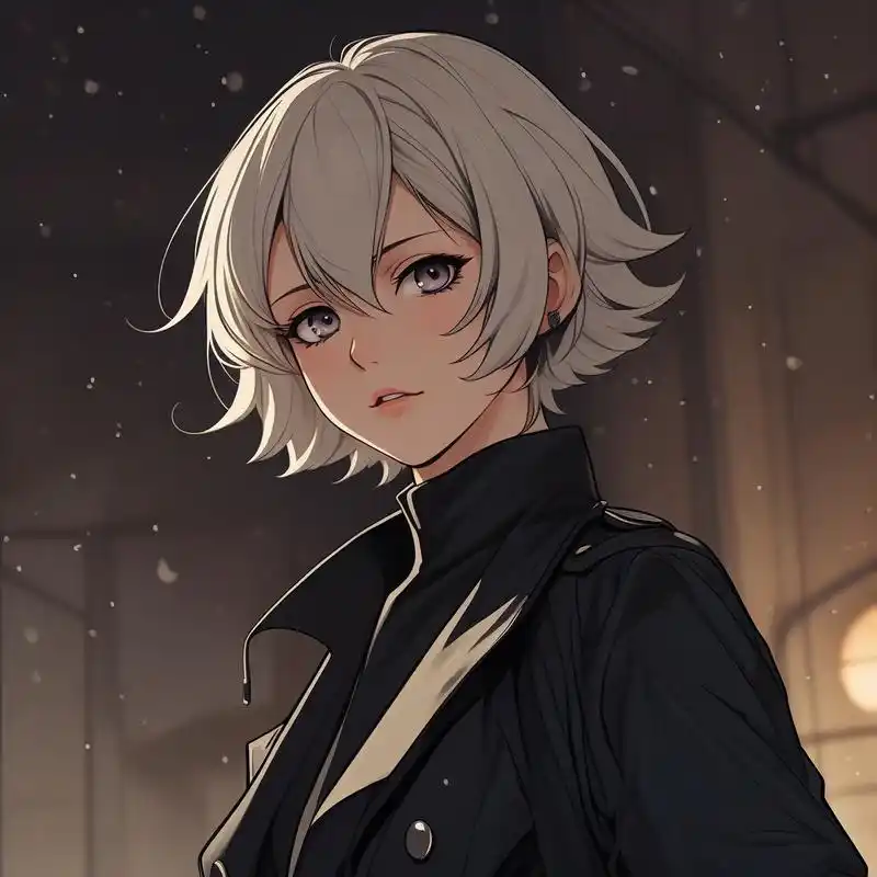 漫画风格女生头像,冷酷又帅气90