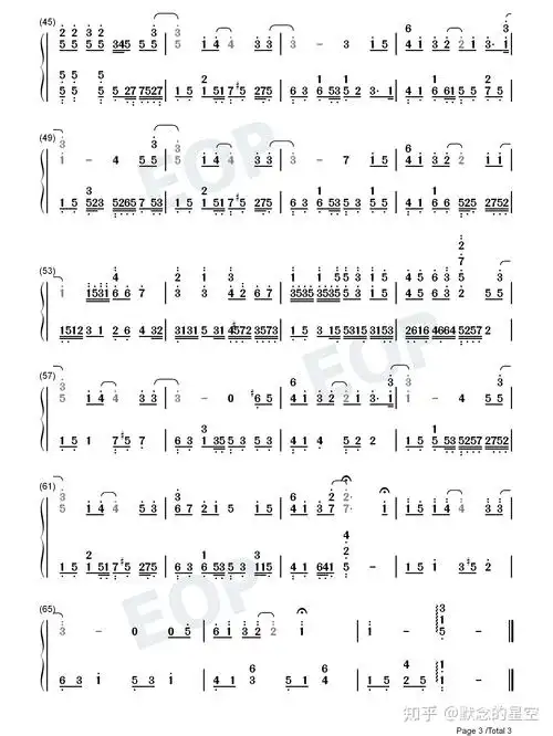 双手简谱版杰伦说好不哭快去学起来吧