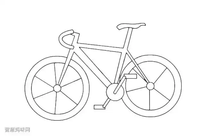 简单四步画自行车