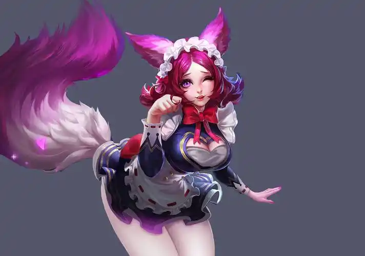 王者荣耀女英雄女仆咖啡妲己p图白丝美腿