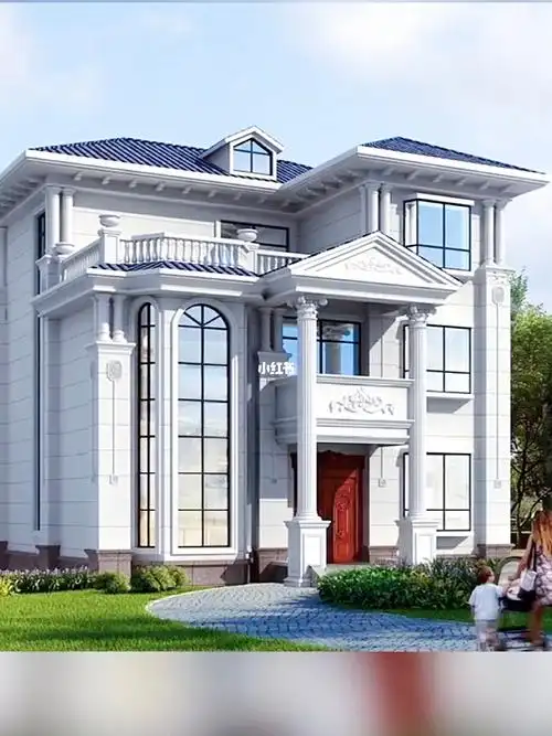 造价30w的农村三层别墅复式中空客厅大气