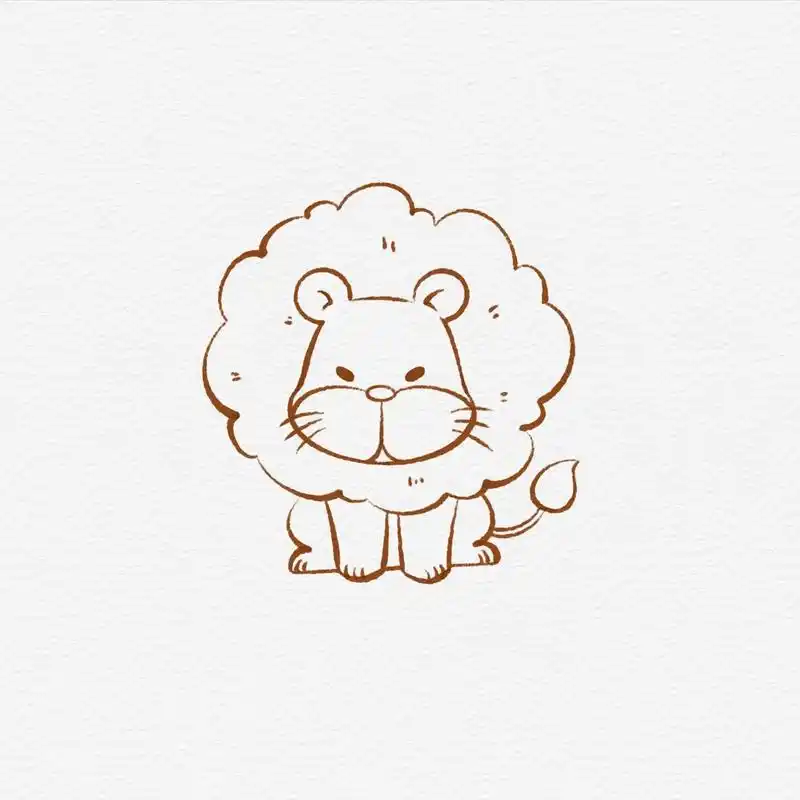 【简笔画·12】凶猛的小狮子? 【简笔画·12】凶猛的小狮子?