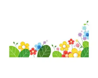 彩色花花草草装饰背景素材