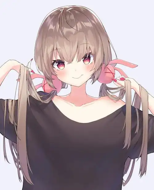 动漫插画图片分享:怦然心动,无法抵御的双马尾妹子!