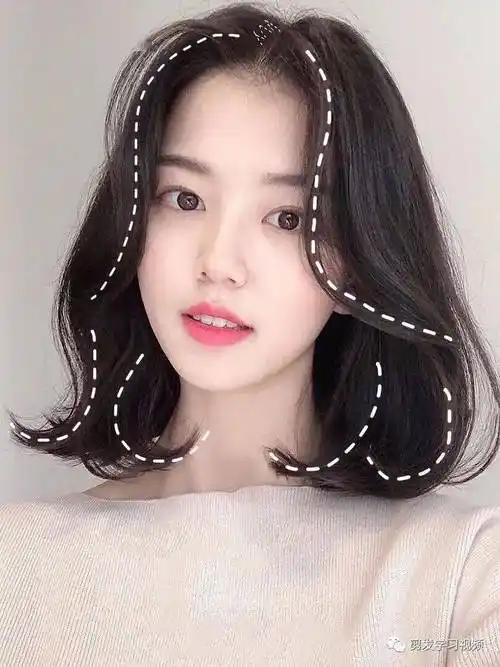 2021网红八字刘海烫超瘦脸巨修颜