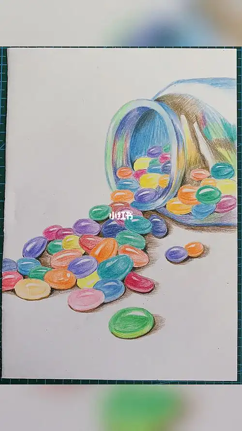 彩铅彩虹糖果