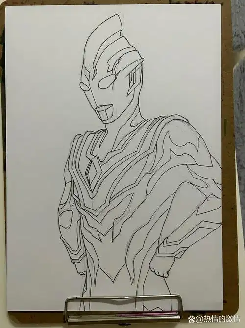 马克笔手绘真特利迦奥特曼全过程