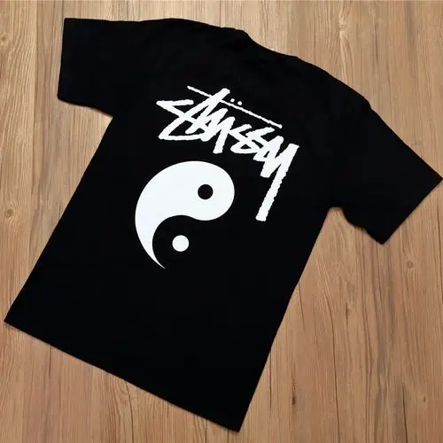 【潮叁】美国现货stussy 基础款太极阴阳鱼纯棉短袖t恤男女情侣款