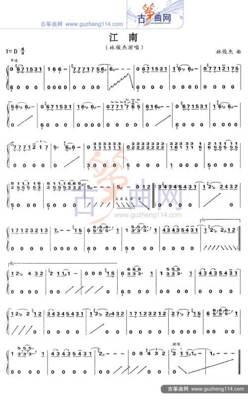 古筝谱江南