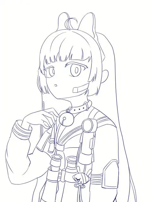 二次元板绘线稿练习