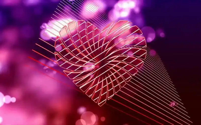 ▏k160 4k画质浪漫唯美红色心形型爱桃心led大屏背景婚礼爱情七夕表白