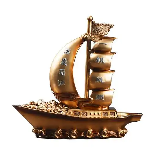 适用于一帆风顺船摆件创意家居客厅玄关酒柜电视柜办公室装饰品开业