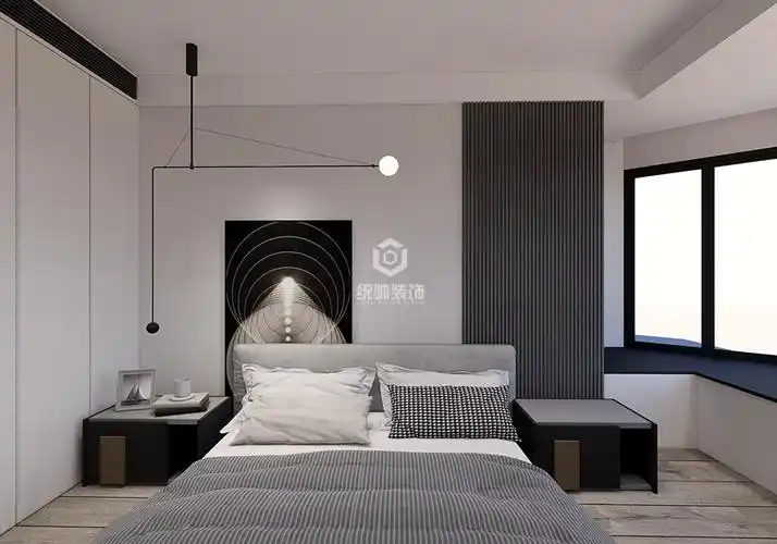 浦东新区东方城市花园100平方现代简约风格两室两厅卧室装修效果图