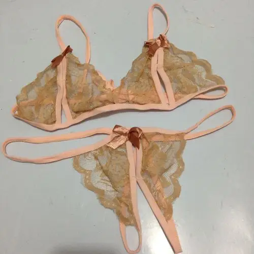 诱惑性感两件套女三角裤女士内裤低腰性感蕾丝三角裤头衩女裤头