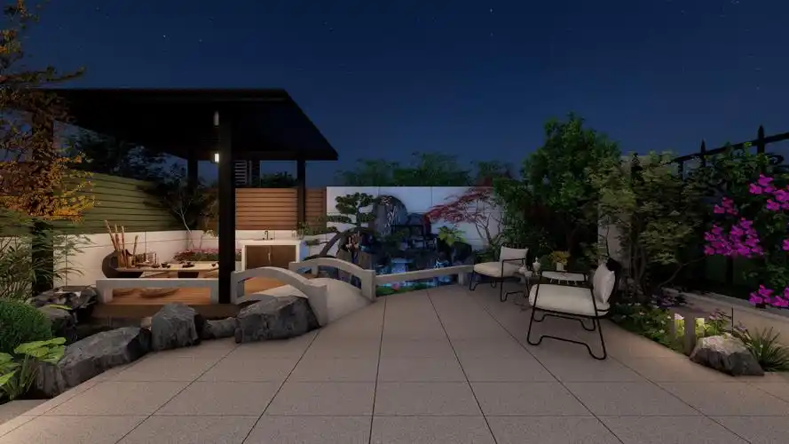 详解造价10万的中式花园设计