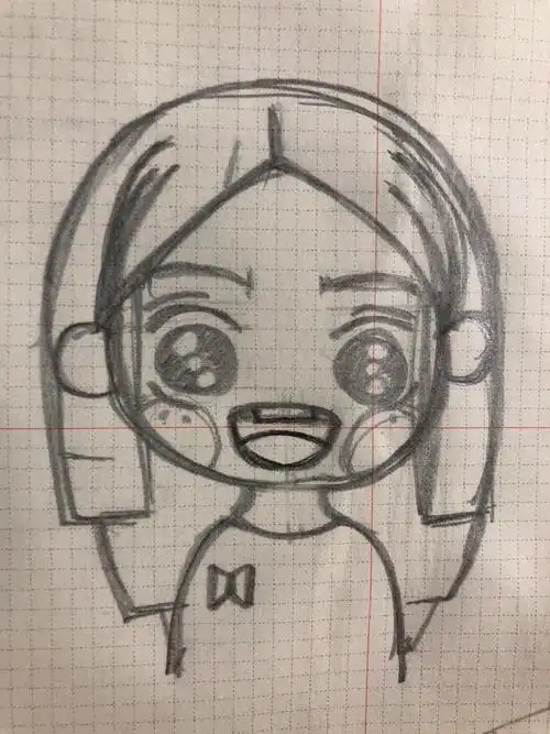 p5js码绘阿珊自画像