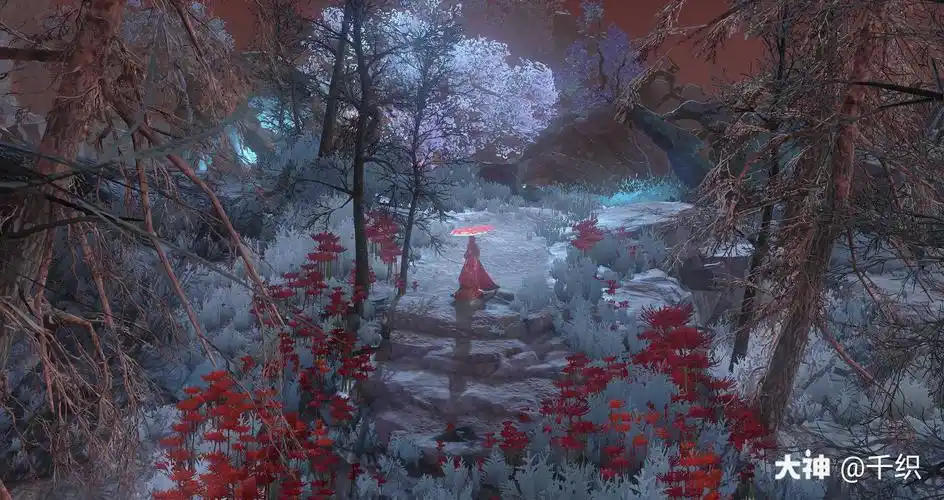 彼岸花开开彼岸,忘川河畔亦忘川.奈何桥头空奈何,三生石上写三生.