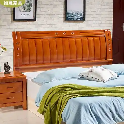 实木床头板简约现代中式田园靠背板12151820米单双人视频