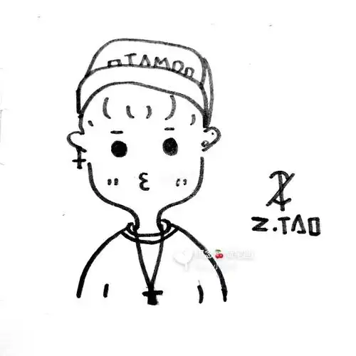 黄子韬简笔画头像