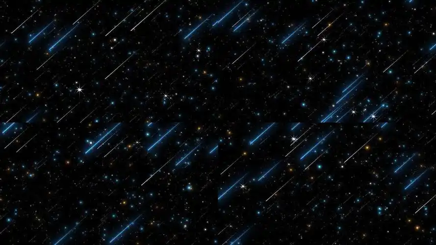 蓝色星空流星雨