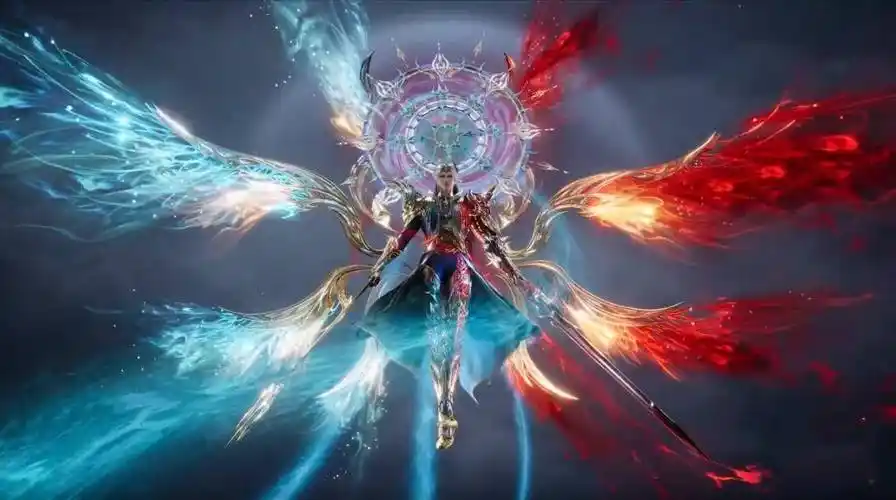 全新的翅膀看上去更加霸气,和海神八翼相比,血红色的修罗魔翼更有问道