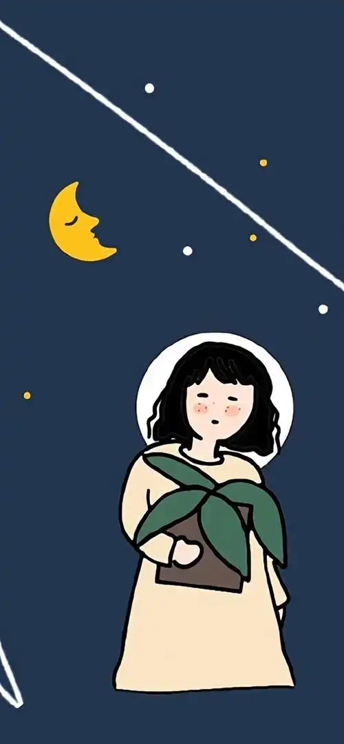 少女心壁纸78ins 可爱简约 插画手绘 锁屏背景