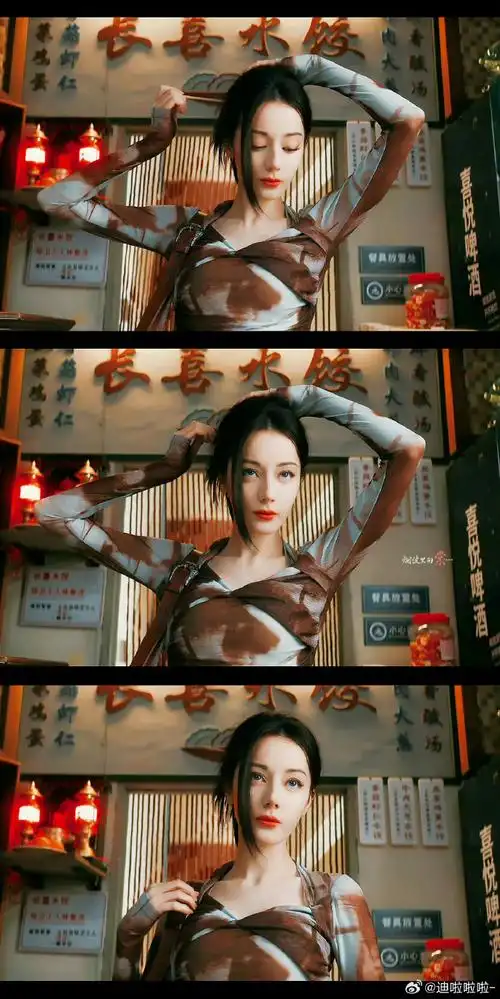 迪丽热巴新剧挽发抬眸杀