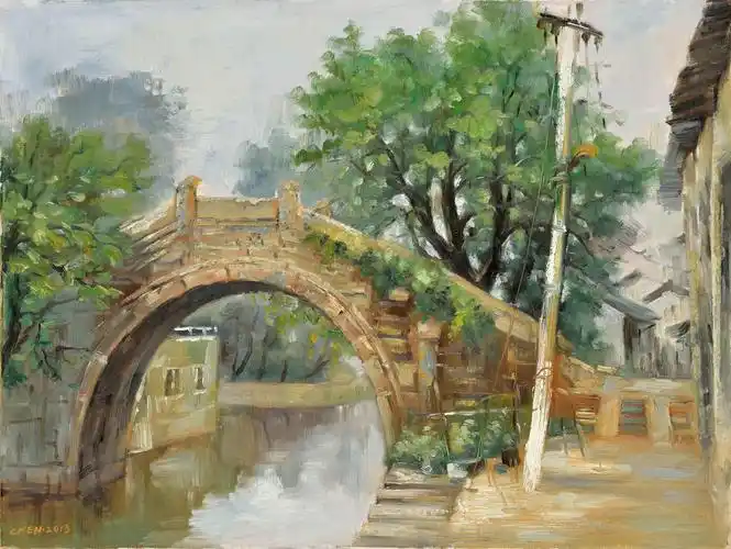 国画 水彩画 油画 钢笔画,41幅4类画中的乌镇会是怎么样?